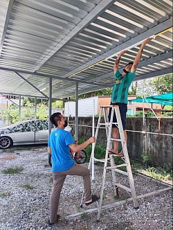 งานติดตั้งระบบแสงสว่างโรงจอดรถ